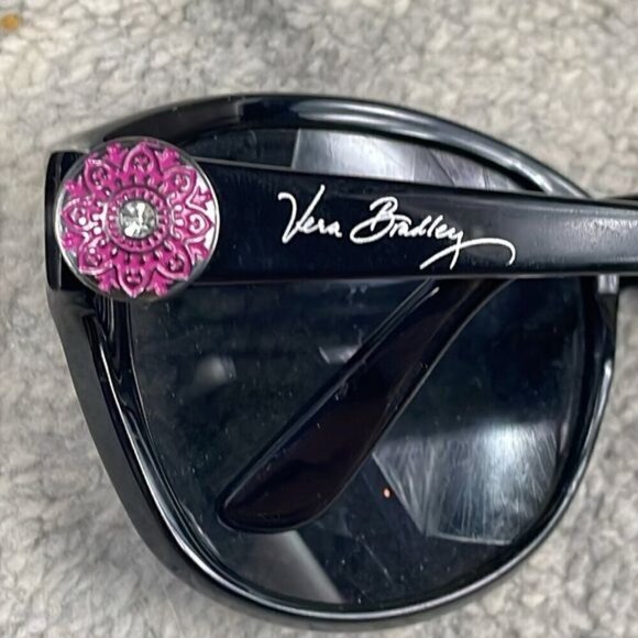 Vera Bradley VB Layla Sunglasses Flower Floral Side Black Jazzy Blooms main image 11